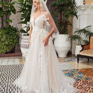 Beloved By Casablanca Bridal, BL354 DRESS & VEIL